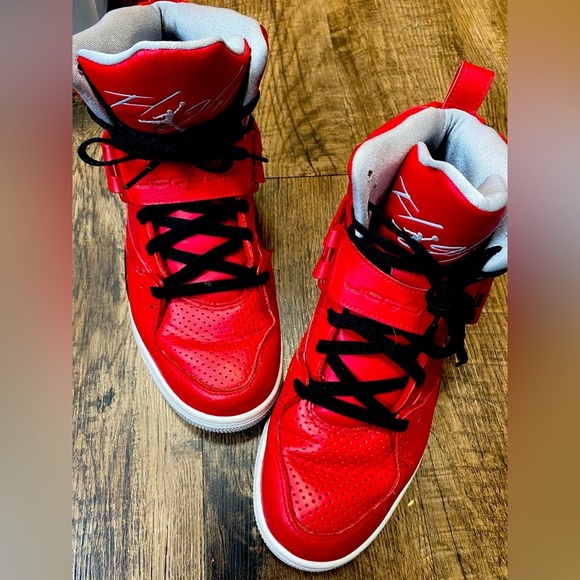 Nike Jordan Flight 45 High - Gym Red / Wolf Grey - White - Black - Men’s 10.5